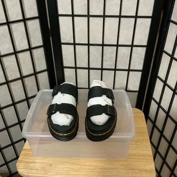 Dr. Martens Shoes - NWOT Dr Martens Myles Brando Black 2 Strap Sandal